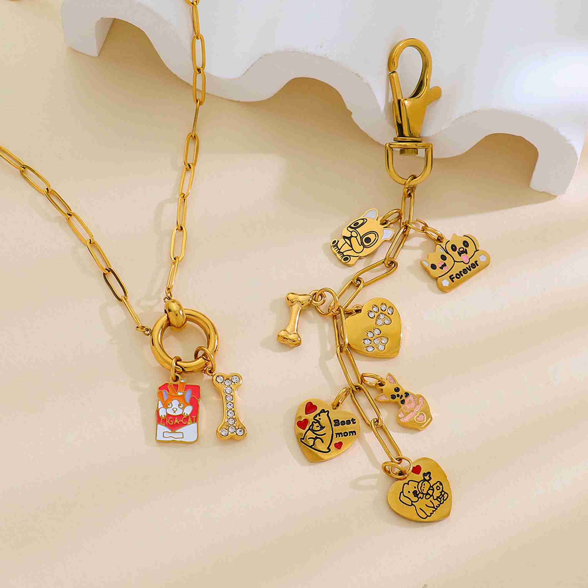 Various Styles Pendant for Jewelry Making Custom Waterproof Jewelry Bag Charms Stainless Steel Charms Wholesale - Image 5