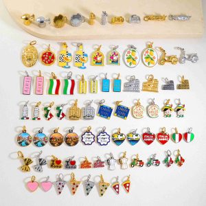 Italy Theme DIY Pendants Tuscany Fontana Di Trevi Venetian Gondola Dainty 316L Stainless Steel Stainless Steel Charms Wholesale
