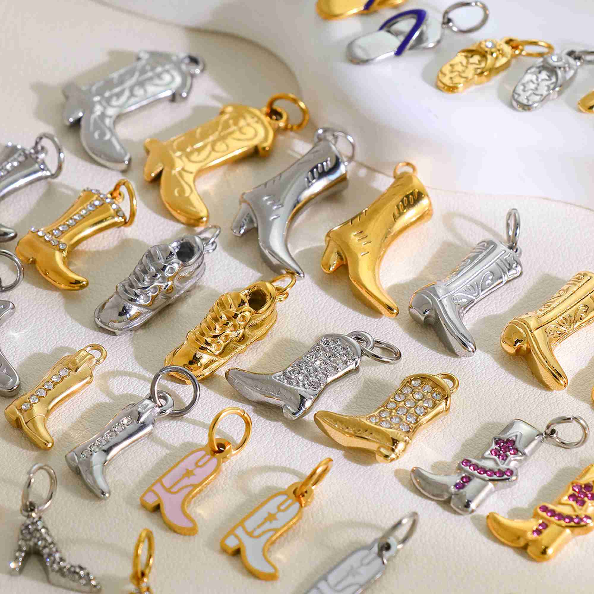 Stainless Steel Shoes Boots Pendant Necklace Bracelet Pendant DIY Jewelry Pendant Accessories Stainless Steel Charms Wholesale - Image 4